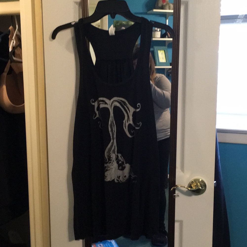 Black tank top